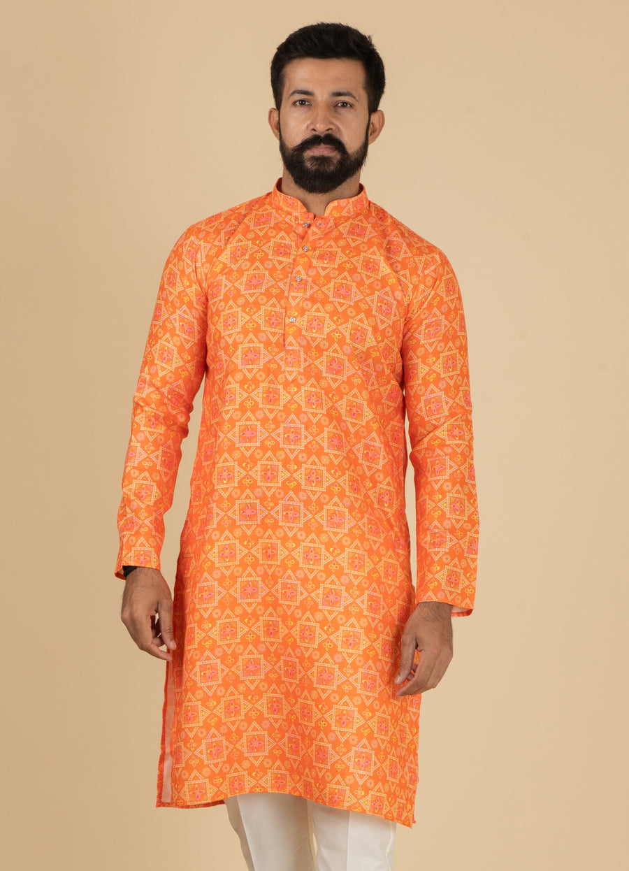 MLS PRINTED KURTA PAJAMA