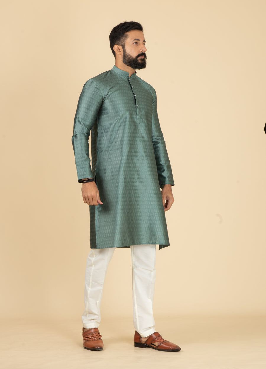 MLS JACQUARD KURTA PAJAMA 2PCS