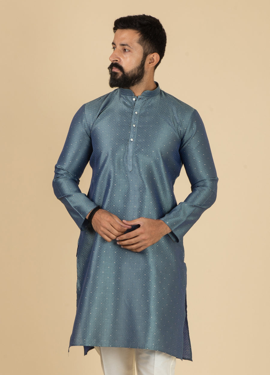 MLS JACQUARD KURTA PAJAMA 2PCS
