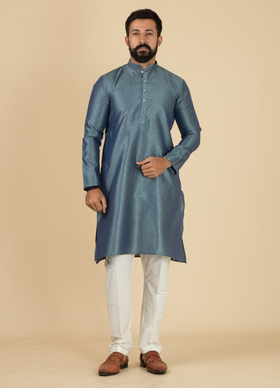 MLS JACQUARD KURTA PAJAMA 2PCS