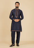 MLS EMBROIDERED KURTA PAJAMA 2PCS