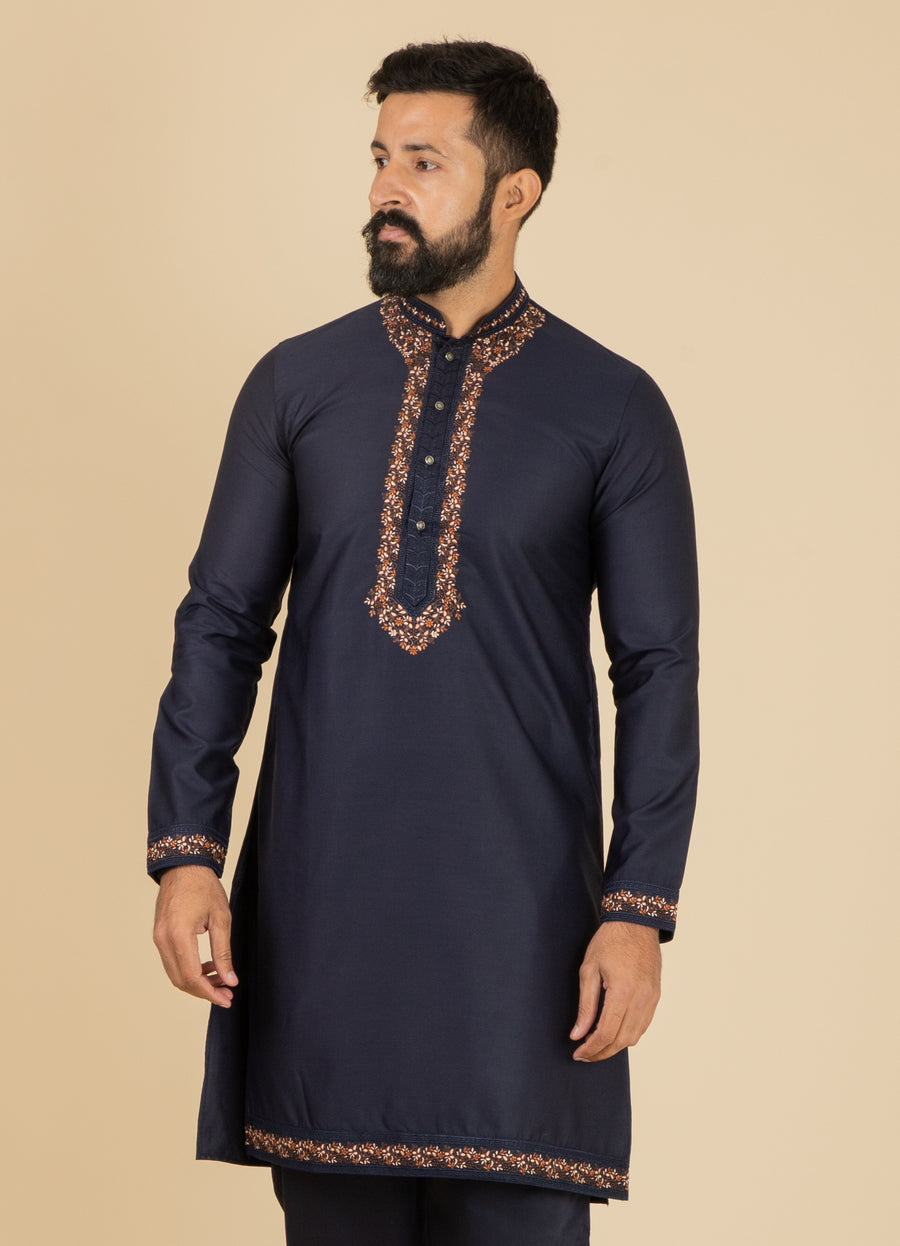 MLS EMBROIDERED KURTA PAJAMA 2PCS