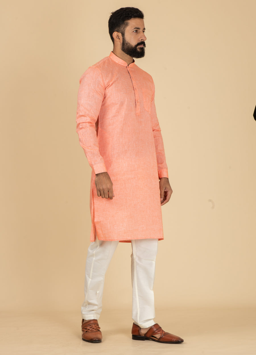 MLS COTTON KURTA PAJAMA 2PCS