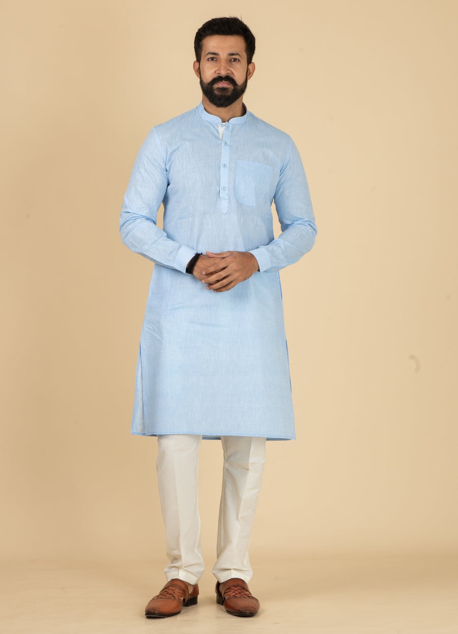 MLS COTTON KURTA PAJAMA 2PCS