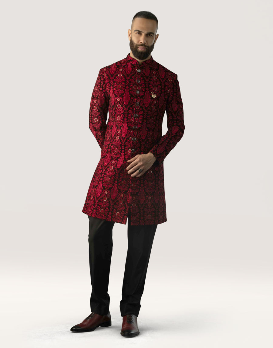 VELVET SHERWANI 1PC