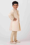 MLS EMBROIDERED CREAM WHITE SHERWANI 1PC