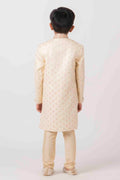 MLS EMBROIDERED CREAM WHITE SHERWANI 1PC