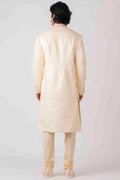 EMBROIDERED CREAM WHITE SHERWANI 1PC