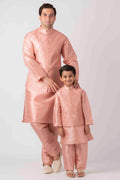 ONION PINK KURTA JACKET SET