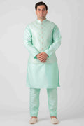 SEA GREEN KURTA JACKET SET