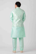 MLS SEA GREEN KURTA JACKET SET