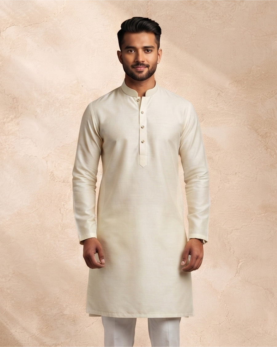 MLS PLAIN KURTA PAJAMA 2PCS