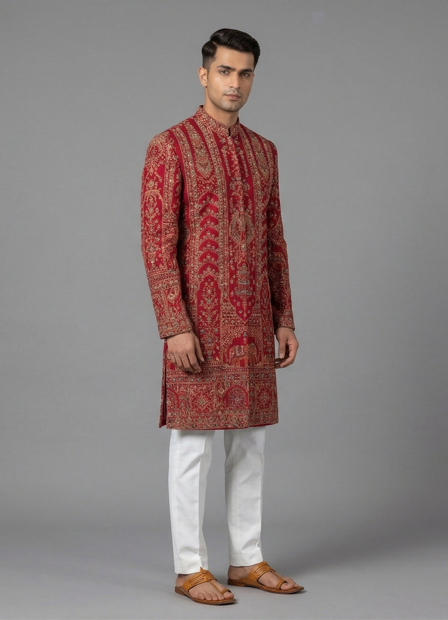 MLS EMBROIDERED KURTA PAJAMA