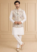 Silk Blend Embroidered Jawahar Jacket 1Pc Nirvair