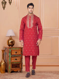 MLS EMBROIDERED KURTA PAJAMA