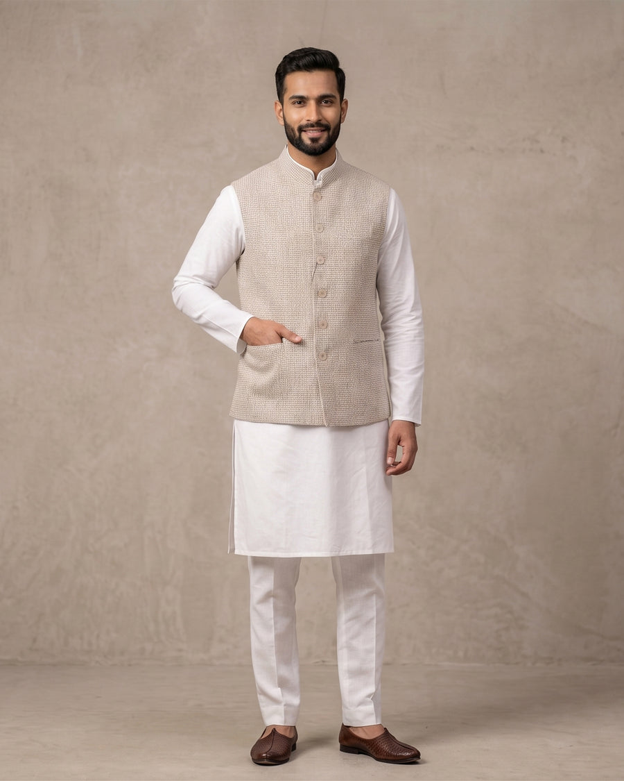 MLS LINEN JAWAHAR JACKET