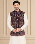 Velvet Embroidered Jawahar Jacket 1Pc Neelkanth