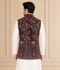 Velvet Embroidered Jawahar Jacket 1Pc Neelkanth