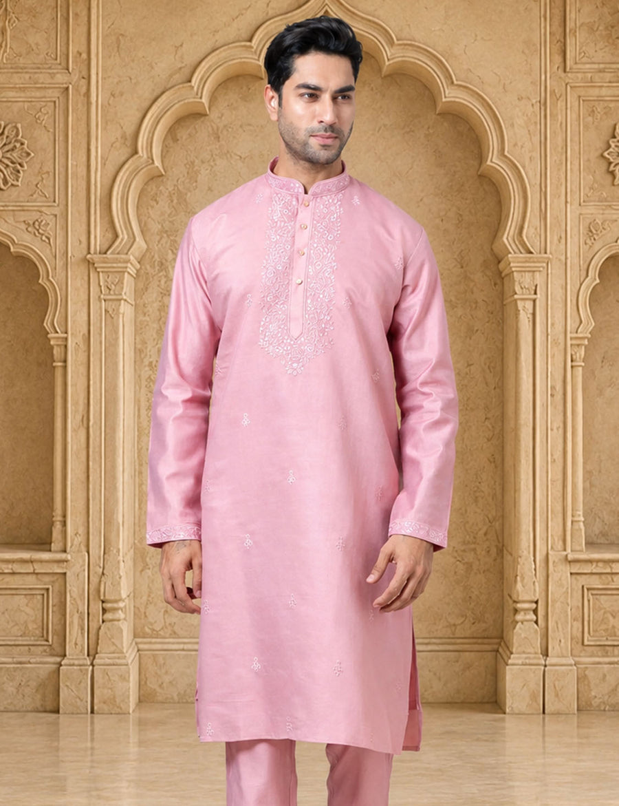 MLS EMBROIDERED KURTA PAJAMA