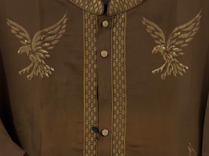 MLS EMBROIDERED KURTA PAJAMA