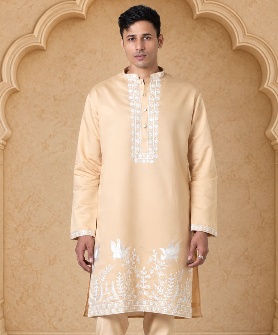 MLS EMBROIDERED KURTA PAJAMA