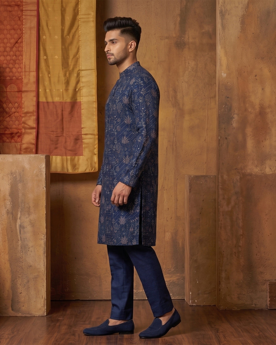 MLS EMBROIDERED KURTA PAJAMA