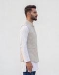 MLS LINEN JAWAHAR JACKET 1PC