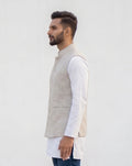 MLS LINEN JAWAHAR JACKET 1PC