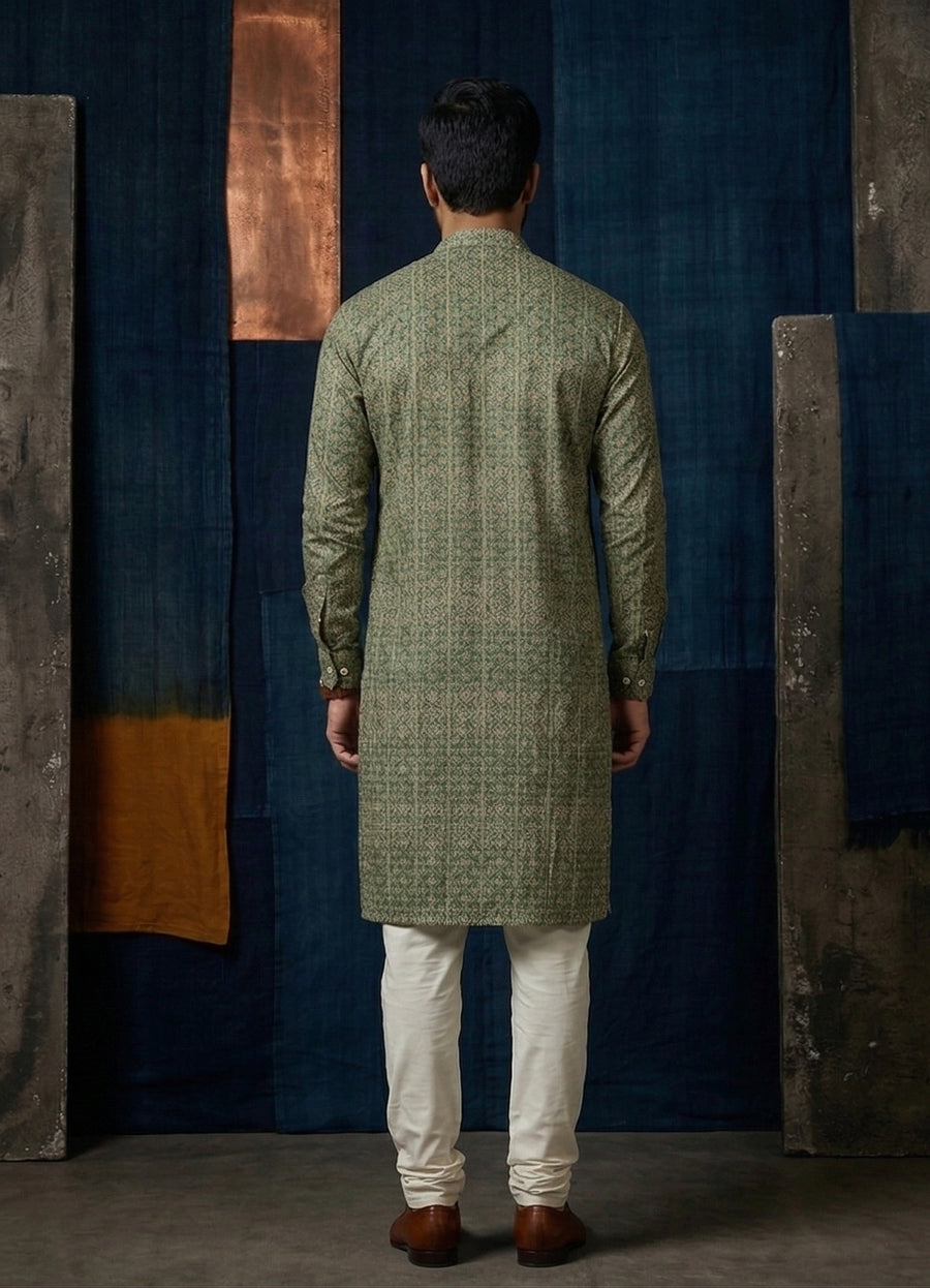 MLS PRINTED KURTA PAJAMA