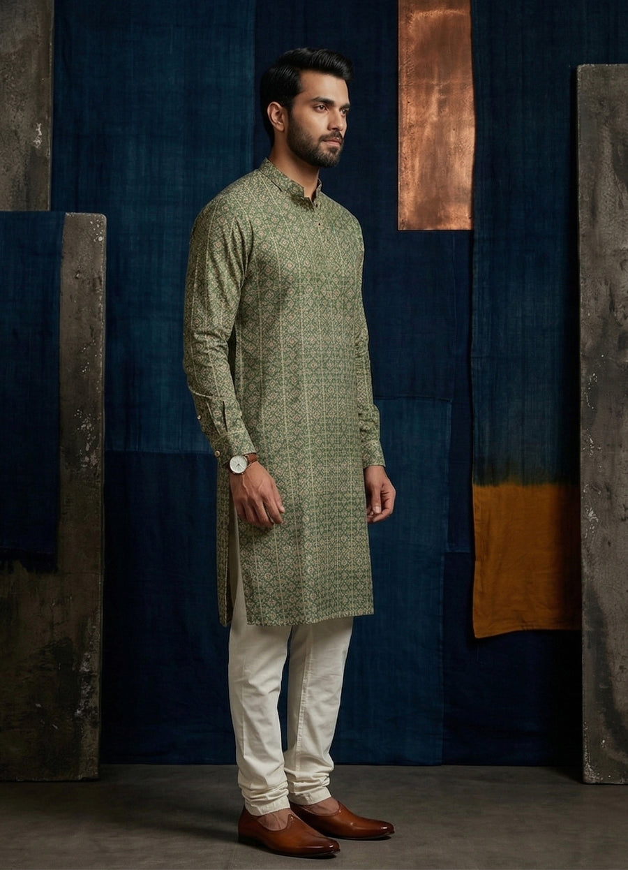 MLS PRINTED KURTA PAJAMA