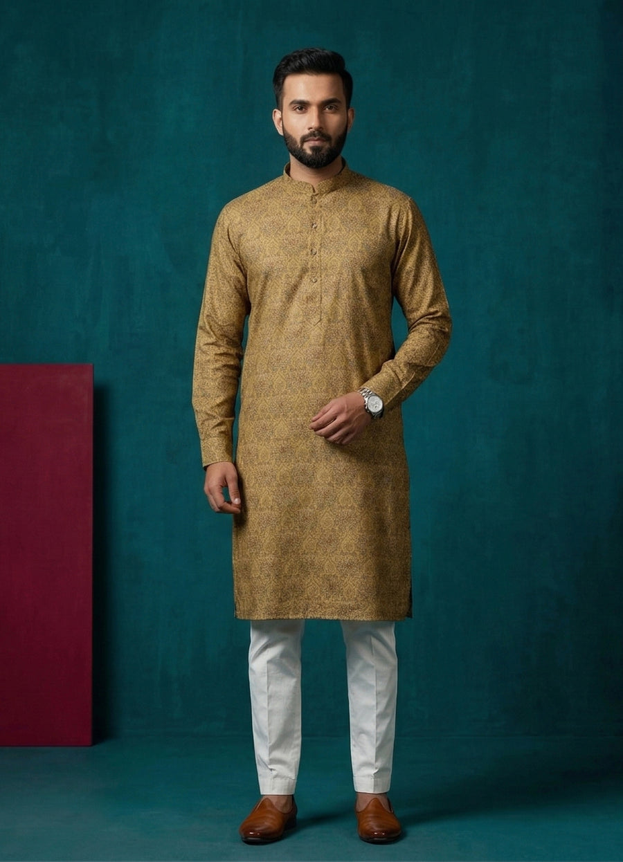 MLS PRINTED KURTA PAJAMA 2PCS