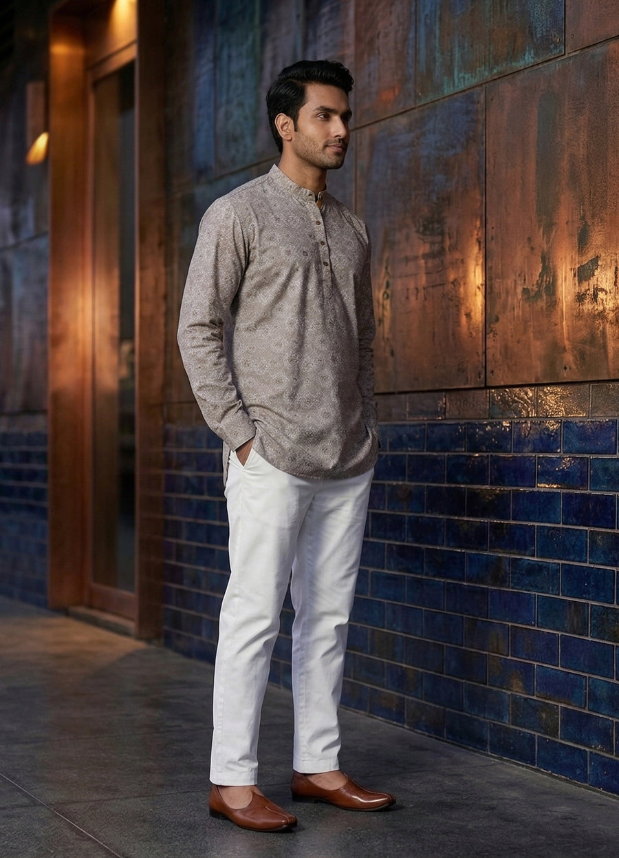 MLS PRINTED SHORT KURTA F/S