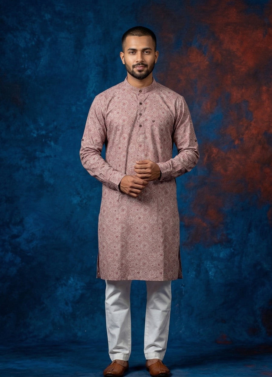 MLS PRINTED KURTA PAJAMA 2PCS
