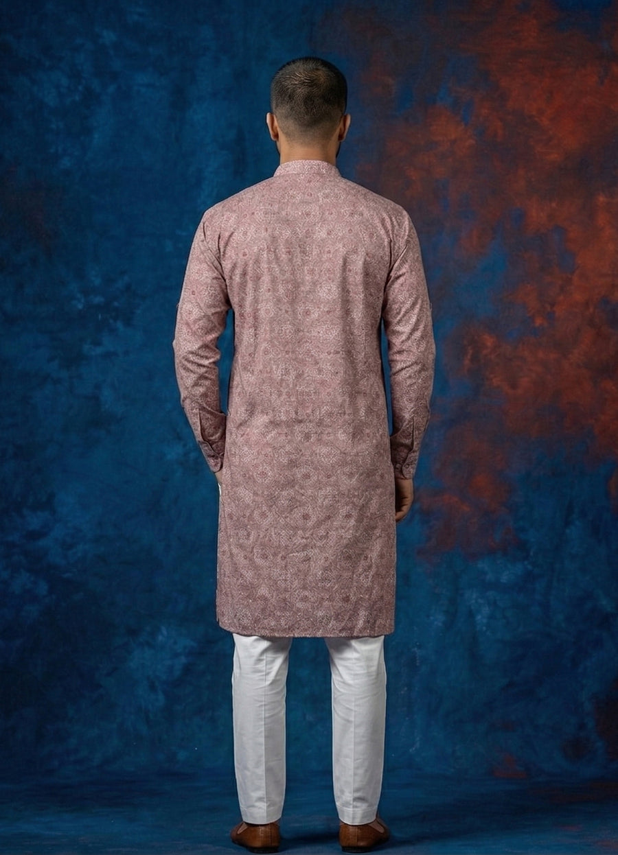 MLS PRINTED KURTA PAJAMA 2PCS