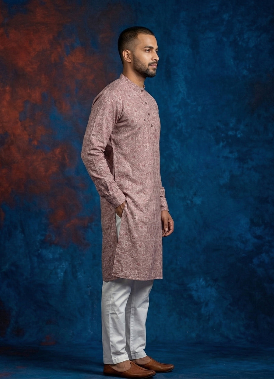 MLS PRINTED KURTA PAJAMA 2PCS