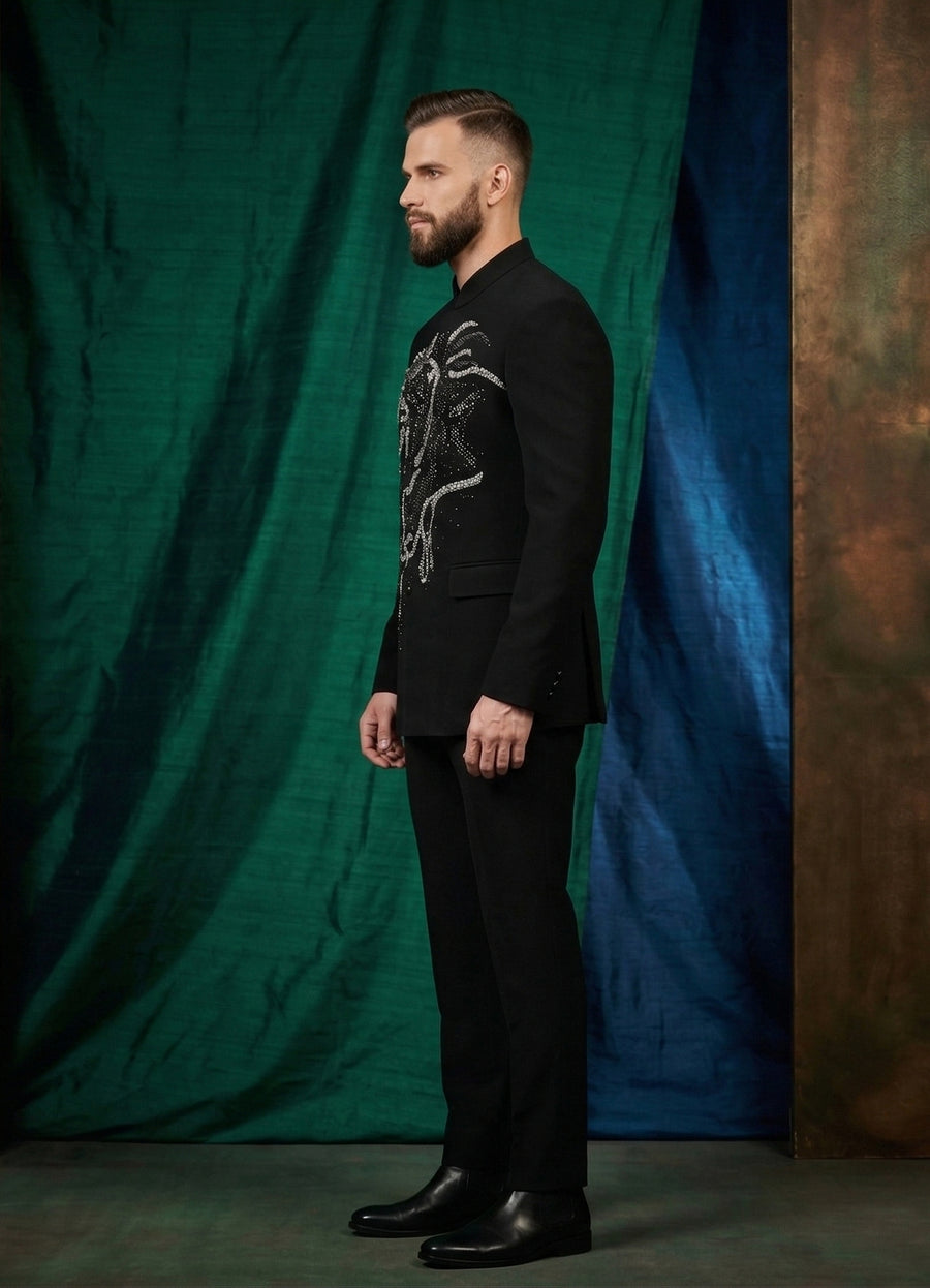 MLS EMBROIDERED JODHPURI SUIT 2PCS