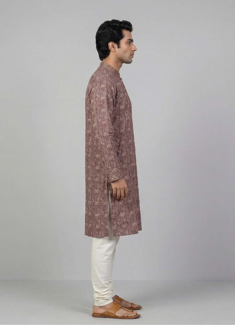 MLS PRINTED KURTA PAJAMA 2PCS