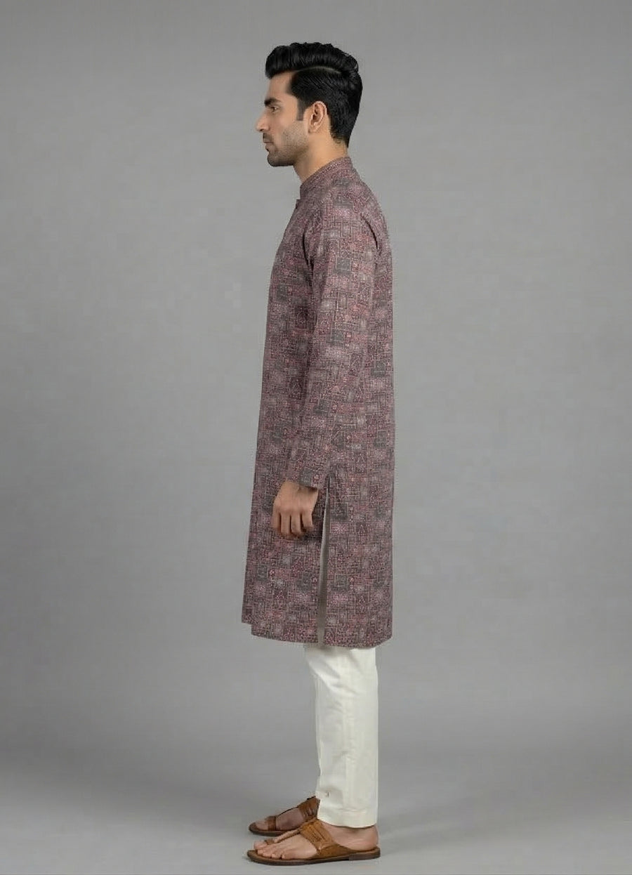 MLS PRINTED KURTA PAJAMA