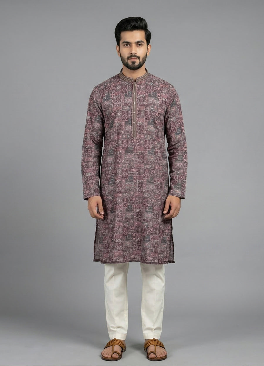MLS PRINTED KURTA PAJAMA