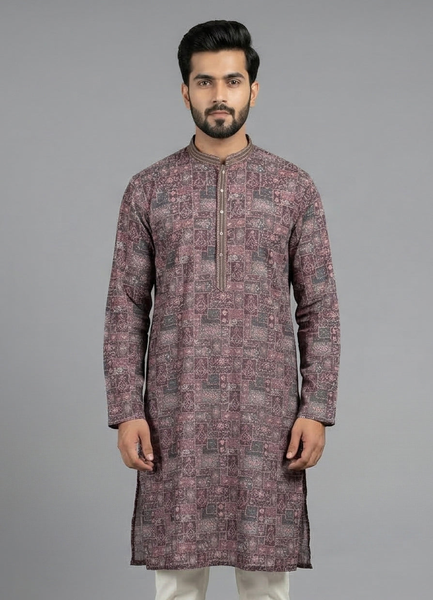 MLS PRINTED KURTA PAJAMA