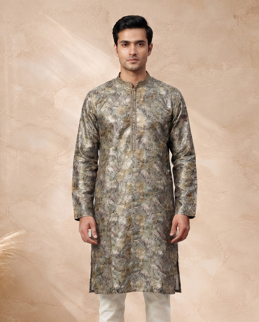 MLS PRINTED KURTA PAJAMA 2PCS