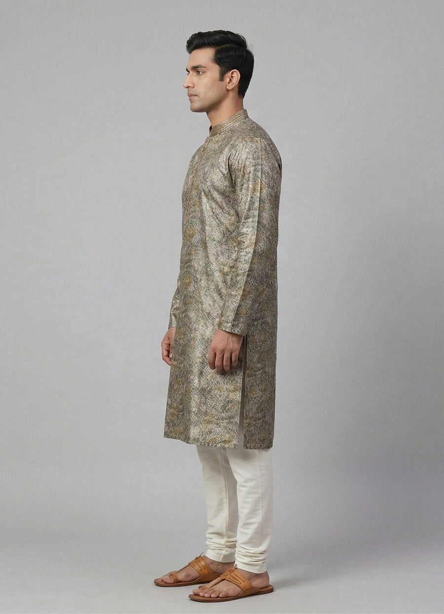 MLS PRINTED KURTA PAJAMA 2PCS
