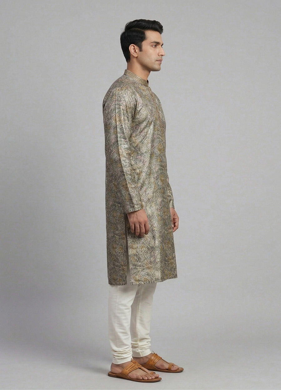 MLS PRINTED KURTA PAJAMA 2PCS