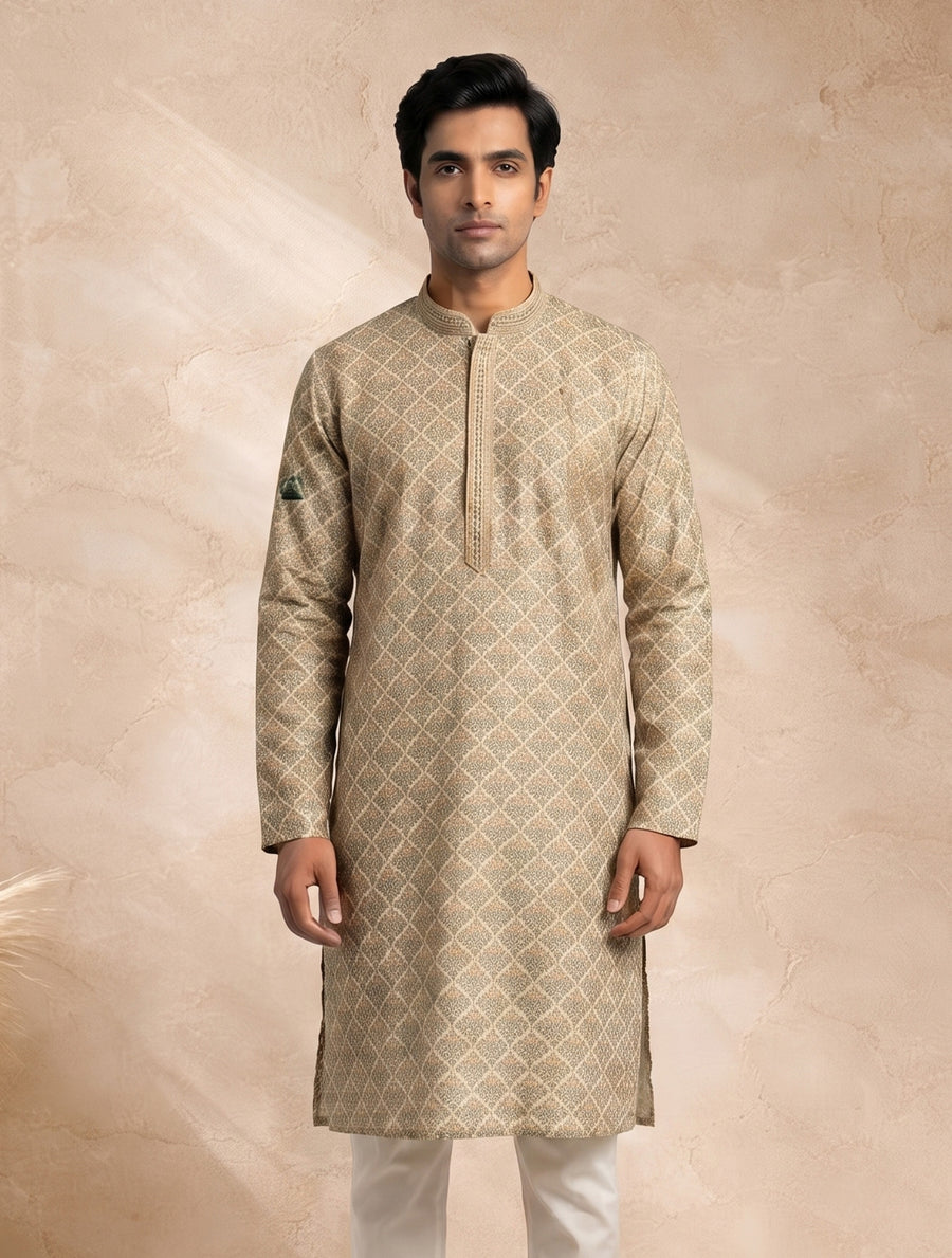 MLS PRINTED KURTA PAJAMA