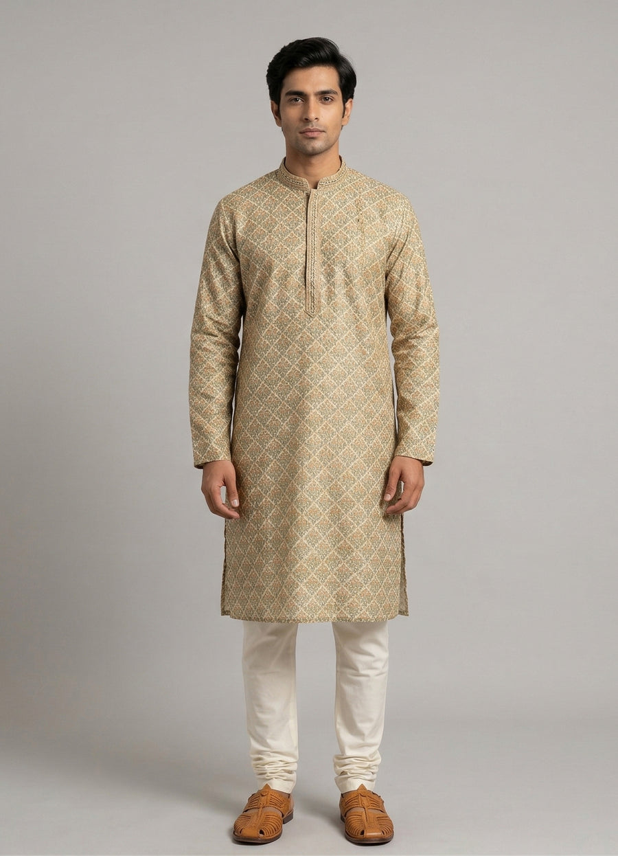 MLS PRINTED KURTA PAJAMA