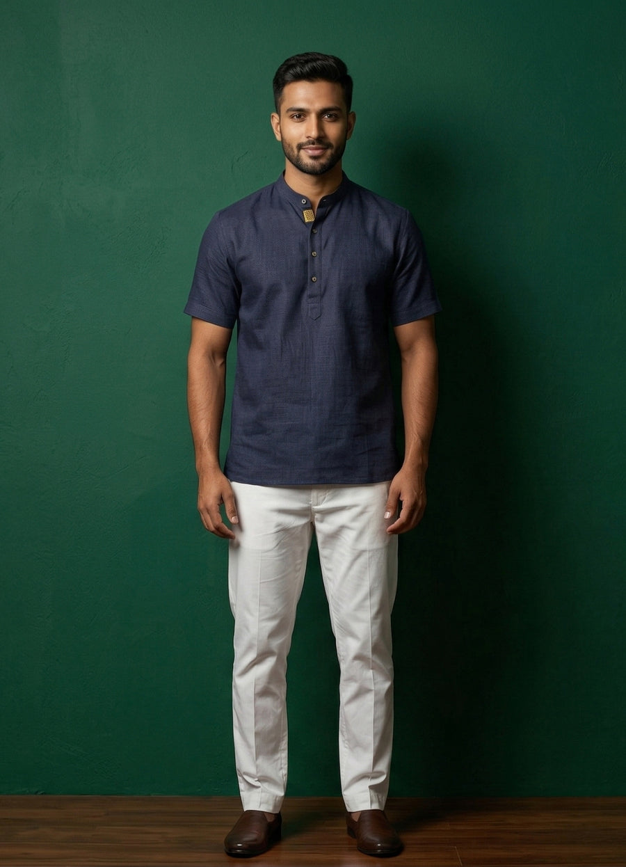 MLS PLAIN SHORT KURTA H/S