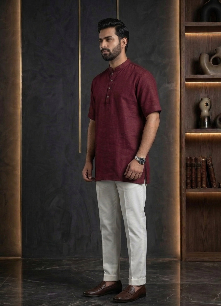 MLS PLAIN SHORT KURTA H/S