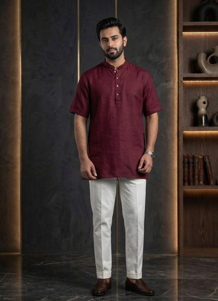 MLS PLAIN SHORT KURTA H/S