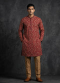 MLS EMBROIDERED KURTA PAJAMA 2PCS