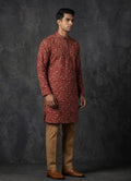 MLS EMBROIDERED KURTA PAJAMA 2PCS